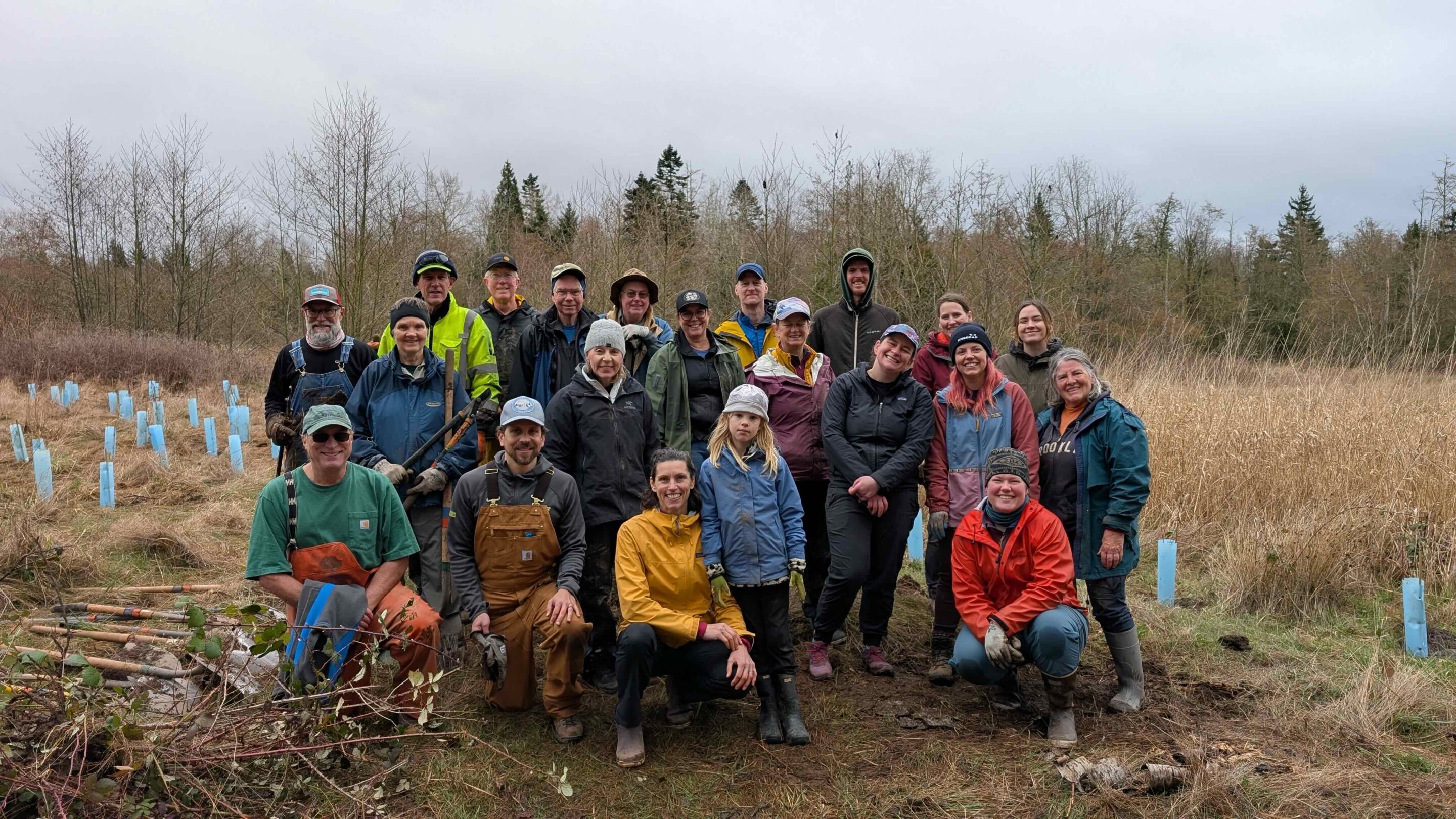 Group photo at Kelsey Preserve